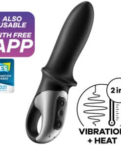 SATISFYER – HOT PASSION VIBRADOR ANAL APP NEGRO - intimamenities.com