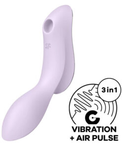SATISFYER – CURVY TRINITY 2 ESTIMULADOR Y VIBRADOR MORADO - intimamenities.com