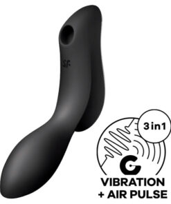 SATISFYER – CURVY TRINITY 2 ESTIMULADOR Y VIBRADOR NEGRO - intimamenities.com