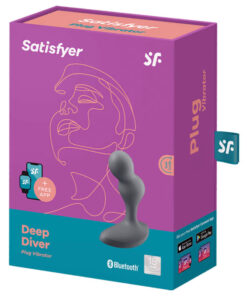 SATISFYER – DEEP DIVER PLUG VIBRADOR APP GRIS - intimamenities.com
