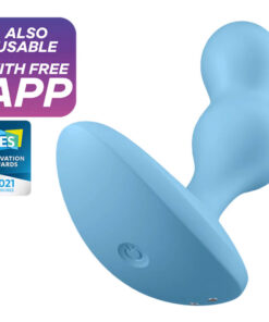 SATISFYER – DEEP DIVER PLUG VIBRADOR APP AZUL - intimamenities.com