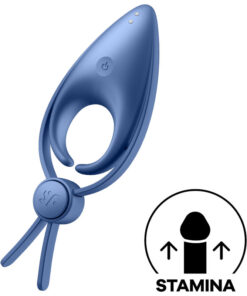 SATISFYER – SNIPER ANILLO VIBRADOR AZUL - intimamenities.com
