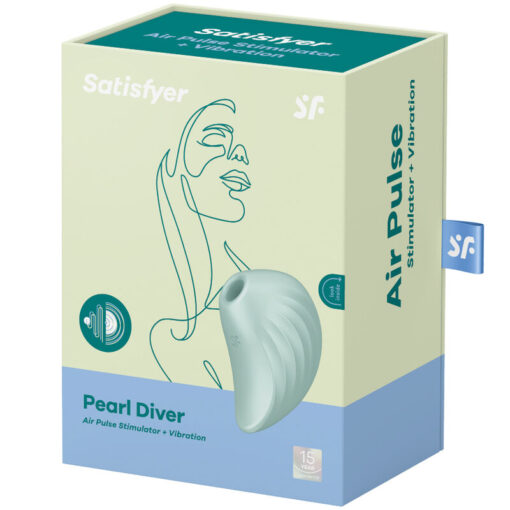 SATISFYER – PEARL DIVER ESTIMULADOR Y VIBRADOR VERDE - intimamenities.com