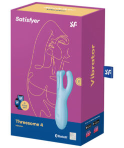 SATISFYER – THREESOME 4 VIBRADOR APP AZUL - intimamenities.com