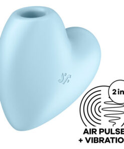 SATISFYER – CUTIE HEART ESTIMULADOR Y VIBRADOR AZUL - intimamenities.com