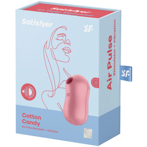 SATISFYER – COTTON CANDY ESTIMULADOR Y VIBRADOR ROSA - intimamenities.com