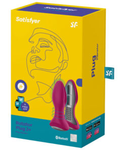 SATISFYER – ROTATOR PLUG 2+ PLUG VIBRADOR APP ROJO - intimamenities.com