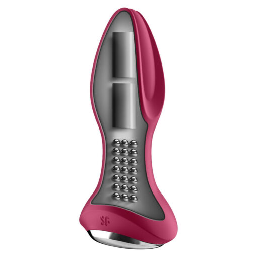 SATISFYER – ROTATOR PLUG 2+ PLUG VIBRADOR APP ROJO - intimamenities.com