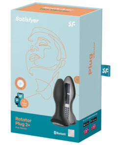 SATISFYER – ROTATOR PLUG 2+ PLUG VIBRADOR APP NEGRO - intimamenities.com