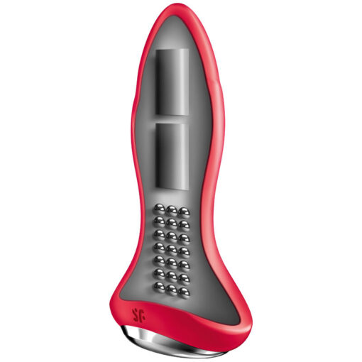 SATISFYER – ROTATOR PLUG 1+ PLUG VIBRADOR APP ROJO - intimamenities.com