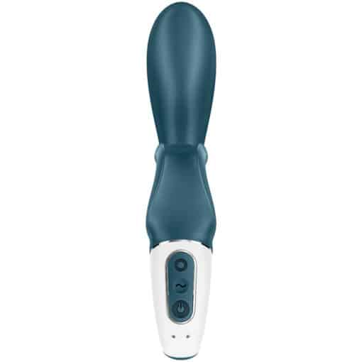 SATISFYER – HUG ME VIBRADOR RABBIT APP AZUL - intimamenities.com