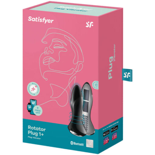 SATISFYER – ROTATOR PLUG 1+ PLUG VIBRADOR APP NEGRO - intimamenities.com