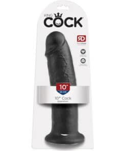 KING COCK - 10 PENE NEGRO 25 CM