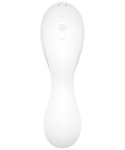SATISFYER – CURVY TRINITY 5 ESTIMULADOR Y VIBRADOR APP BLANCO - intimamenities.com