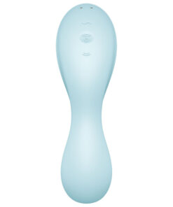 SATISFYER – CURVY TRINITY 5 ESTIMULADOR Y VIBRADOR APP AZUL - intimamenities.com