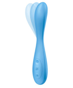SATISFYER – G-SPOT FLEX 4+ MULTI VIBRADOR APP AZUL - intimamenities.com