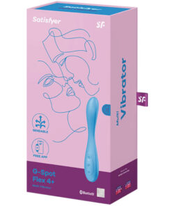 SATISFYER – G-SPOT FLEX 4+ MULTI VIBRADOR APP AZUL - intimamenities.com