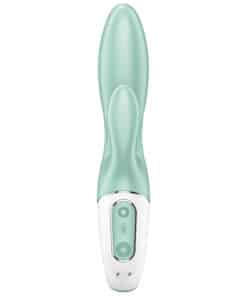 SATISFYER – AIR PUMP BUNNY 5+ VIBRADOR RABBIT INFLABLE APP VERDE - intimamenities.com