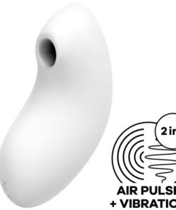SATISFYER – VULVA LOVER 2 ESTIMULADOR Y VIBRADOR BLANCO - intimamenities.com