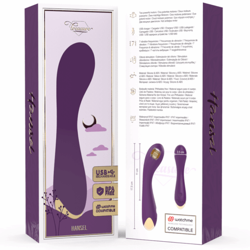 TREASURE – HANSEL G-SPOT VIBRATOR COMPATIBLE CON WATCHME WIRELESS TECHNOLOGY - intimamenities.com