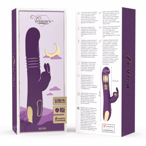 TREASURE – BASTIAN RABBIT UP & DOWN, ROTATOR & VIBRATOR COMPATIBLE CON WATCHME WIRELESS TECHNOLOGY - intimamenities.com