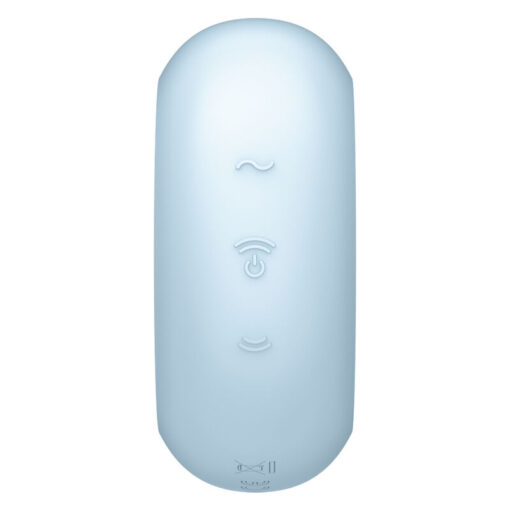 SATISFYER – PRO TO GO 3 ESTIMULADOR Y VIBRADOR DOBLE AZUL - intimamenities.com