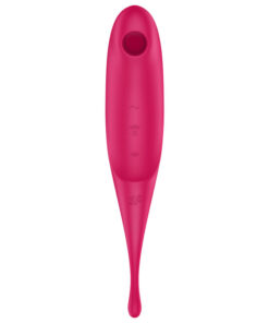 SATISFYER – TWIRLING PRO ESTIMULADOR Y VIBRADOR ROJO - intimamenities.com