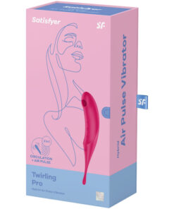 SATISFYER – TWIRLING PRO ESTIMULADOR Y VIBRADOR ROJO - intimamenities.com