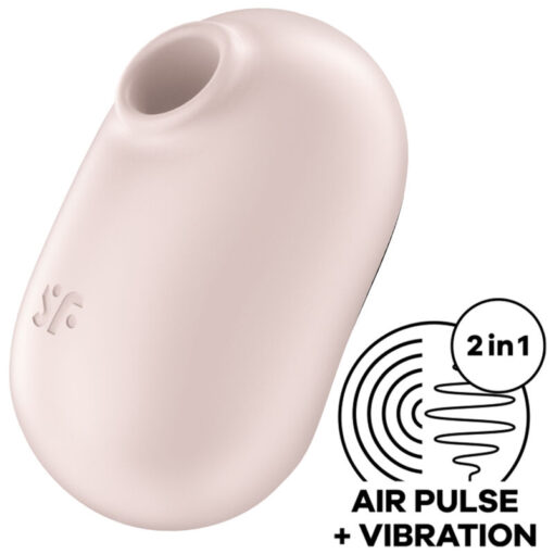 SATISFYER – PRO TO GO 2 ESTIMULADOR Y VIBRADOR DOBLE BEIGE - intimamenities.com