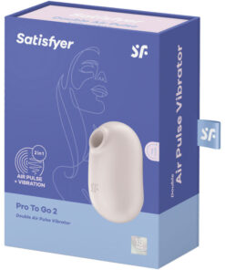 SATISFYER – PRO TO GO 2 ESTIMULADOR Y VIBRADOR DOBLE BEIGE - intimamenities.com