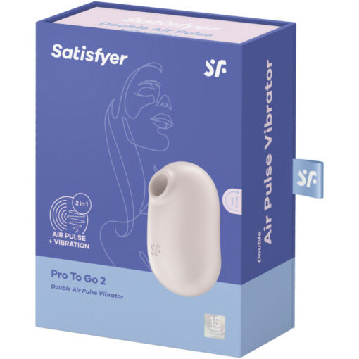 SATISFYER – PRO TO GO 2 ESTIMULADOR Y VIBRADOR DOBLE BEIGE - intimamenities.com