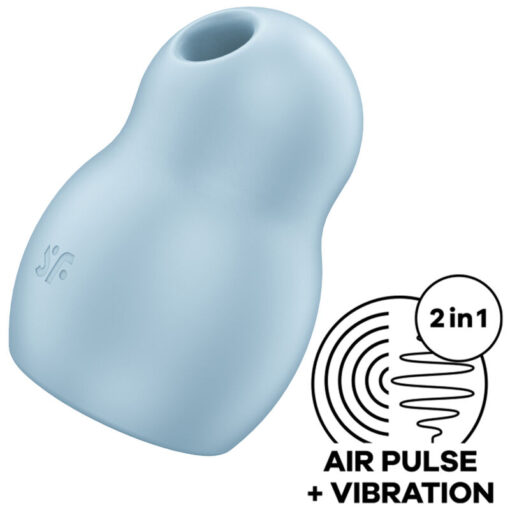 SATISFYER – PRO TO GO 1 ESTIMULADOR Y VIBRADOR DOBLE AZUL - intimamenities.com