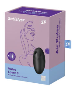 SATISFYER – VULVA LOVER 3 ESTIMULADOR Y VIBRADOR NEGRO - intimamenities.com