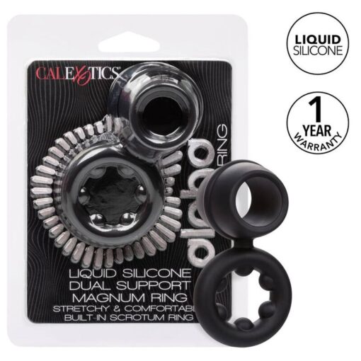CALEXOTICS - ALPHA DUAL MAGNUM RING NEGRO - Imagen 2