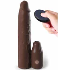 FANTASY X- TENSIONS - PIPEDREAMS SLEEVE 22,86 CM + 7,62 CM PLUG REMOTE BROWN
