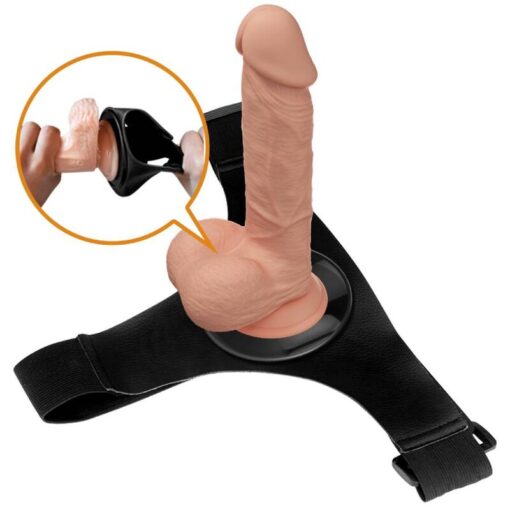PRETTY LOVE - HARNESS BRIEFS ARNÉS UNIVERSAL CON DILDO JERRY 21.8 CM NATURAL - Imagen 7