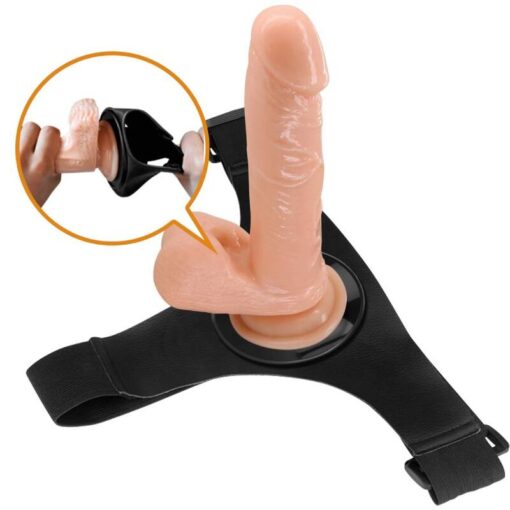 PRETTY LOVE - HARNESS BRIEFS ARNÉS UNIVERSAL CON DILDO TOM 20 CM NATURAL - Imagen 7