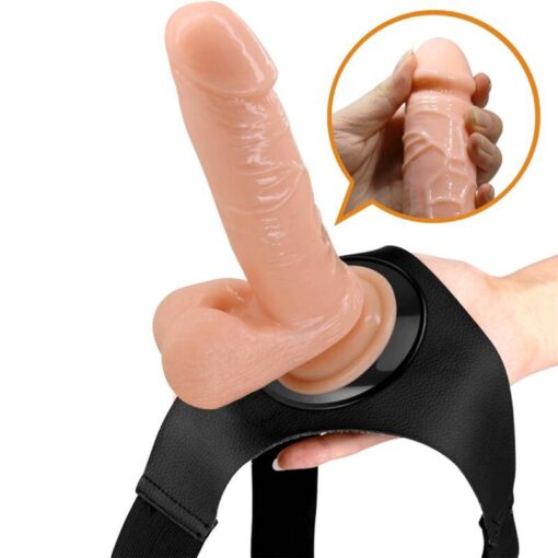 PRETTY LOVE - HARNESS BRIEFS ARNÉS UNIVERSAL CON DILDO TOM 20 CM NATURAL - Imagen 8