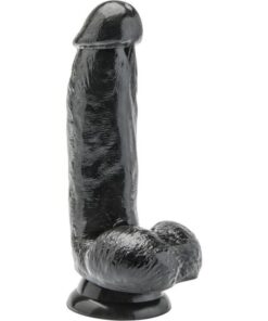GET REAL - DILDO 12 CM CON TESTÍCULOS NEGRO