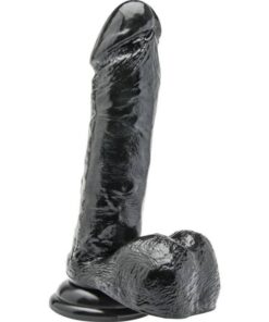 GET REAL - DILDO 18 CM CON TESTÍCULOS NEGRO