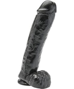 GET REAL - DILDO 28 CM CON TESTÍCULOS NEGRO
