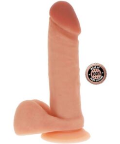 GET REAL - DILDO SILICONA 20,5 CM CON TESTÍCULOS NATURAL