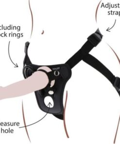 GET REAL - STRAP-ON PLEASURE HARNÉS NEGRO