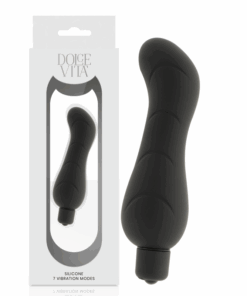 DOLCE VITA – G-SPOT VIBRADOR SILICONA NEGRO - intimamenities.com