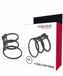DARKNESS - SET DE 3 ANILLAS PENE FLEXIBLE