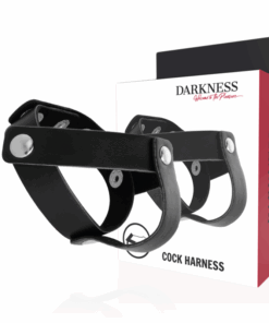 DARKNESS - ANILLO DE PIEL PARA PENE Y TESTÍCULOS