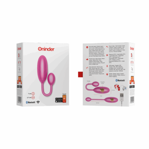 ONINDER – DENVER HUEVO VIBRADOR ROSA 7 X 2.7 CM – APP GRATUITA - intimamenities.com