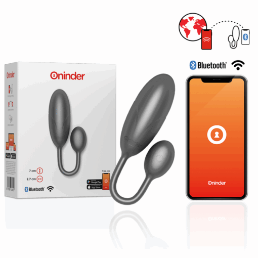 ONINDER – DENVER HUEVO VIBRADOR NEGRO 7 X 2.7 CM – APP GRATUITA - intimamenities.com