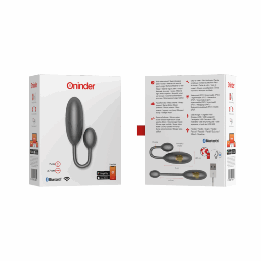 ONINDER – DENVER HUEVO VIBRADOR NEGRO 7 X 2.7 CM – APP GRATUITA - intimamenities.com