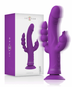 INTENSE – CASANOVA VIBRADOR RABBIT SILICONA TRIPLE MOTOR MORADO - intimamenities.com